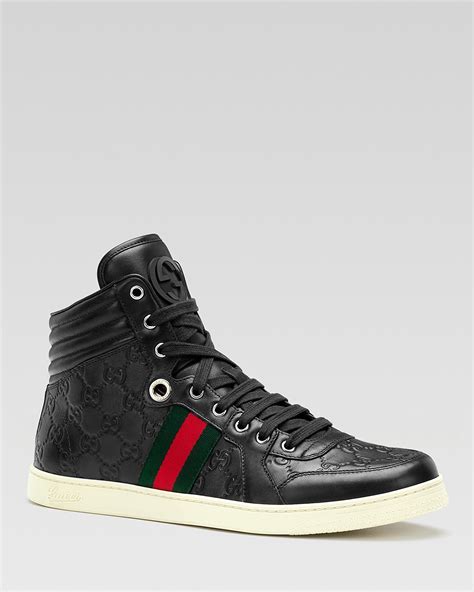 gucci leather high top|gucci high tops women's.